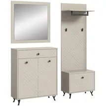 VCM Garderobenkombination Notes 195x190x35 cm beige