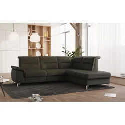 Ecksofa SIT & MORE "Astoria L-Form", grün (olive), B:256cm H:91cm T:225cm, 28000, Sofas, wahlweise mit motorischer Relaxfunktion