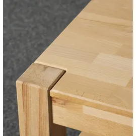 vogl möbelfabrik Couchtisch VOGL MÖBELFABRIK "Toronto", beige (kernbuche, kernbuche, kernbuche), B:105cm H:46cm T:65cm, Tische, Couchtisch Eckige Couchtische Holz-Couchtische, in 2 Größen, mit Ablageboden, teilmassiv, Höhe 46 cm, Made in Germany