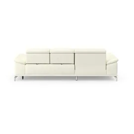 sit&more Ecksofa SIT & MORE "Cabrio L-Form, B: 295 cm, mit Sitztiefen-, Arm- & Kopfteilverstellung", weiß (altweiß), B:295cm H:87cm T:180cm, Sofas, Ecksofa, 2 Nierenkissen, Federkern, optional Bettfunktion und Stauraum
