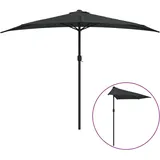 vidaXL Balkon-Sonnenschirm 300 x 150 cm schwarz halbrund