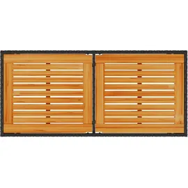 vidaXL Gartentisch mit Akazienholz-Platte 115 x 54 x 74 cm Schwarz