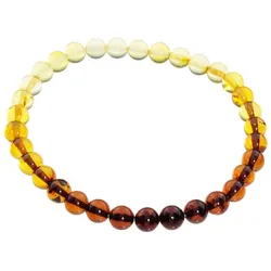 Armband OSTSEE-SCHMUCK "Ostsee-Schmuck Armband Kugel 6 mm Armband Kugel 6 mm", braun, Armbänder, Damen, 19cm, Bernstein