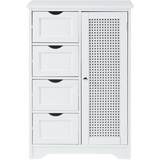 [en.casa] Badschrank Karlsøy 80x55x30cm Weiß