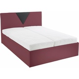 Westfalia Schlafkomfort Polsterbett »Malibu«, inkl. Bettkasten bei Ausführung mit Matratze, rot/schwarz, , 76545613-0 Kunstleder,