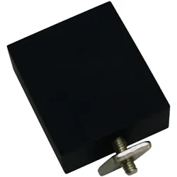 Deckenträger für Gardinenstangen, schwarz (schwarz, matt), SCHÖNER WOHNEN-KOLLEKTION, Gardinenstangenhalterungen, Serie Einzelprogramm Matteo rechteckig