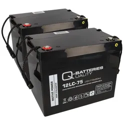 Akku kompatibel E-Mobile E-Scooter Vermeiren 2x 12V 75Ah