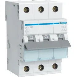 Hager LS-Schalter 3polig, C-13A, 6kA