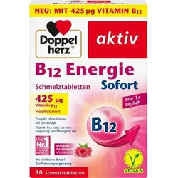 DOPPELHERZ B12 Energie Sofort Schmelztabletten 30 St