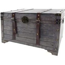 Kobolo Truhe KUBA 80 x 45 x 50 cm 1-tlg. grau