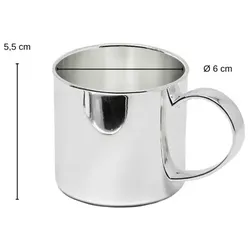 EDZARD Kinderbecher Taufbecher Linda, edel versilbert, Höhe 5 cm, Durchmesser 6 cm*