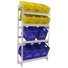 Simon Rack Getränkekistenregal 100 x 30 x 200 cm Weiß