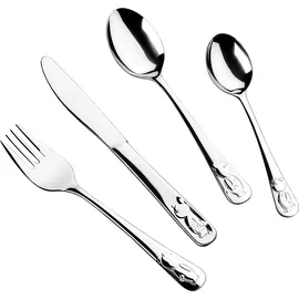 Michelangelo Kinderbesteck 4-teilig Edelstahl rostfrei 18/10 Silber