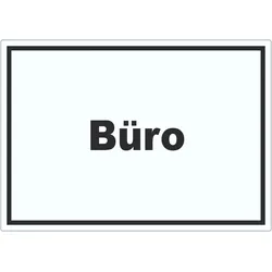 Büro Aufkleber mit Text Office Bureau waagerecht A2 (420x594mm)