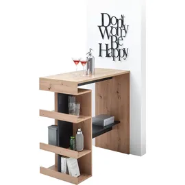 Stolkom Bartisch Smash 108 x 103 x 50 cm Eiche Artisan Braun/Schwarz