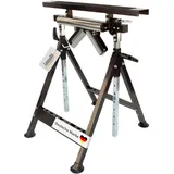 Lemodo Multifunktions Arbeitsbock, 4 Funktionen, V Rollenbock höhenverstellbar 83-129 cm, Klappbock, Montagebock klappbar, Kugelauflage, Gestell aus Stahl, ideal für Montage, Sägen, Fräsen (2 Stück)