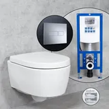 Geberit iCon Compact Wand-WC & Tellkamp WC-Sitz mit neeos Vorwandelement,, 204030600+16601CR#SET,