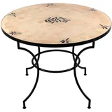 Marokkanischer MOSAIKTISCH "NURA"  Gartentisch Eßtisch Mosaik Tisch rund ø 100cm