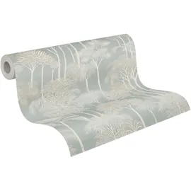 A.S. Création Vliestapete Urwald Dschungel 10 m x 0,64 m Beige/Blau/Grün 79162-2