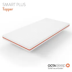 Topper OCTASLEEP "Octasleep Smart Plus Topper, 90x200 cm, 140x200 cm und weitere Größen", weiß, B:80cm H:7cm L:200cm, Viscoschaum, Kaltschaum, Komfortschaum, Topper, OCTAspring Aerospace Technologie, Topper, ergonomisch, atmungsaktiv