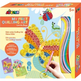 Carletto Avenir 6301744 - Quilling-Set, Motiv Schmetterling, Bastelset für Kinder, Kreativset, inkl. Papier und Werkzeug