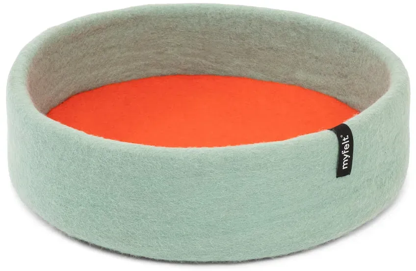 myfelt - Fine Hundekorb Ø 40 cm, Inlay rotorange