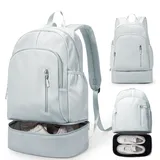 VENATIN Gym Rucksack damen Sportrucksack mit Schuhfach und Nasstasche,Wasserdichter Freizeitrucksack Sportrucksack Sporttasche für Schwimmen Yoga,Handgepäckrucksack Reise-Laptop-Rucksack,Hellblau