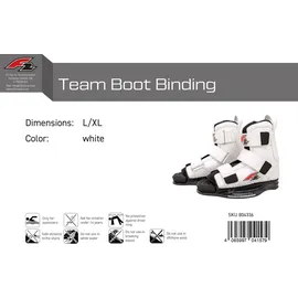 F2 Wakeboard Bindung Team Boot Bindung Wake L/XL (Gr. 43-45) Weiss 2025,