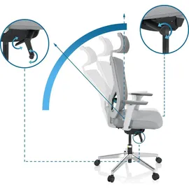 HJH Office Breton Pro W Stoff Grau