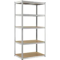 Juskys Lagerregal Metall 200 x 100 x 60 cm Silber