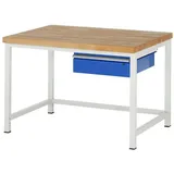 Rau Werkbank höhenverstellbar 8001A1, B1250xT900xH840-1040mm, 1x Schublade-TA