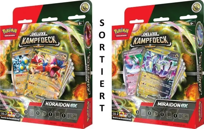 Pokémon-Sammelkartenspiel: Deluxe-Kampfdeck Miraidon-ex / Deluxe-Kampfdeck Koraidon-ex