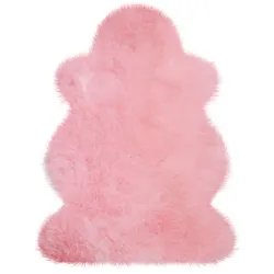 Fellteppich HEITMANN FELLE "Lammfell farbig - Premium Qualität" Gr. 41, rosa, B:68cm H:70mm L:100cm, Lammfell, Teppiche, echtes Austral. Lammfell, besonders dicht & weich, Wohnzimmer