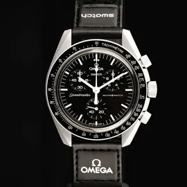 Swatch Omega Moonswatch Mission to the Moon - Schwarz/Schwarz