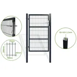 casanoov Gartentor 106 x 166 cm Grau/Metall