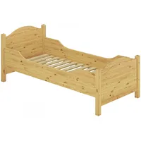 Erst-Holz Seniorenbett extra hoch 120x220 Überlänge Massivholz Einzelbett Komfortgröße