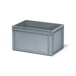 Kunststoffkasten 600 x 400 x 325mm, 60 Liter - grau
