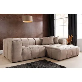 Riess-Ambiente Ecksofa Cord 3-Sitzer Beige