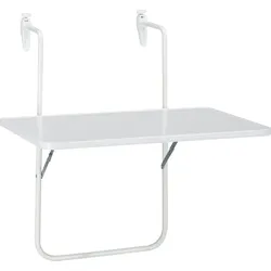 Balkonhängetisch BEST "Boy", weiß, B:60cm H:5cm T:40cm, Stahl/Laminierte Tischplatte, Tische, 60x40 cm