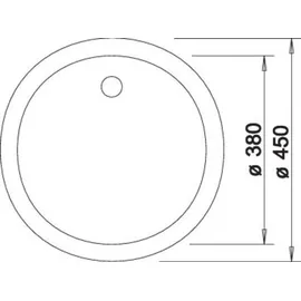 Blanco BLANCORONDO links Einbauart Silgranit softweiß Handbetätigung 527057