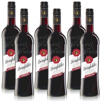 Rotwild Dornfelder QbA, lieblich, sortenreines Weinpaket (6x0,75l)