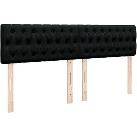 vidaXL Boxspringbett mit Matratze Schwarz 200x200 cm Stoff