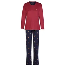 Happy Shorts Schlafanzug Damen Pyjama lang (2 tlg) Baumwolle rot L