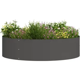 vidaXL Pflanzenring Staudenhalter 80 x 80 x 20 cm schwarz