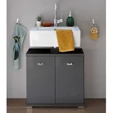 Bega BBK SP. z.o.o. sp. K. Waschbeckenunterschrank Anthrazit - Anthrazit Hochglanz - 60 x 52 x 30 cm