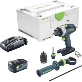 Festool TPC 18/4 I-Basic Akku Schlagbohrschrauber 18 V 75 Nm + 1x Akku 5,0 Ah + Schnellladegerät + Systainer