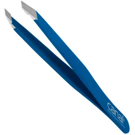 Canal Haarpinzette schräg dunkelblau rostfrei 95 mm
