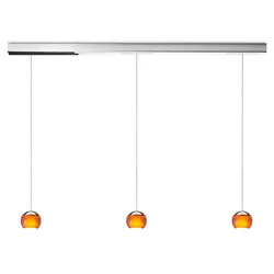 Oligo Balino LED Pendelleuchte drei Pendel | orange | chrom