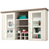 Set One by Musterring Vitrinenaufsatz York Dekor Pino-Aurelio / Eiche Nelson