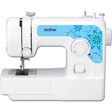 Brother J14s, Nähmaschine, Weiss, Blau